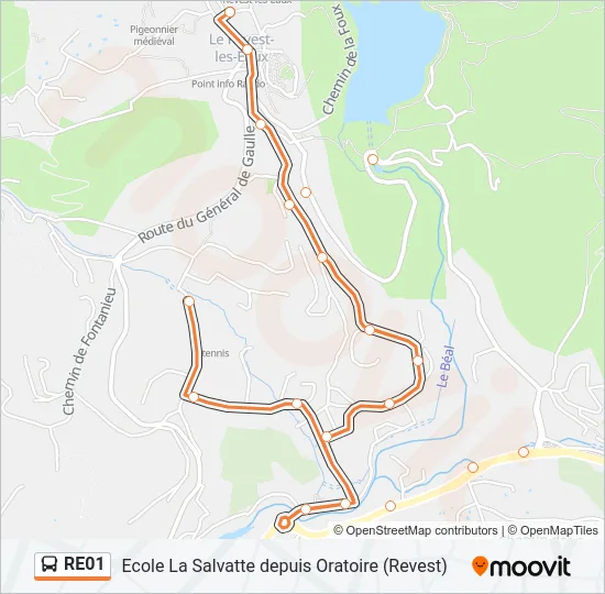 RE01 Bus Line Map