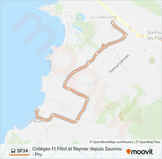 SF34 Bus Line Map