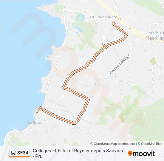 SF34 Bus Line Map