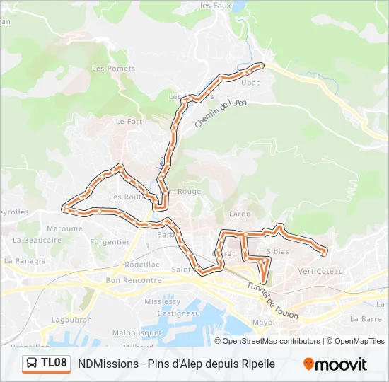TL08 Bus Line Map
