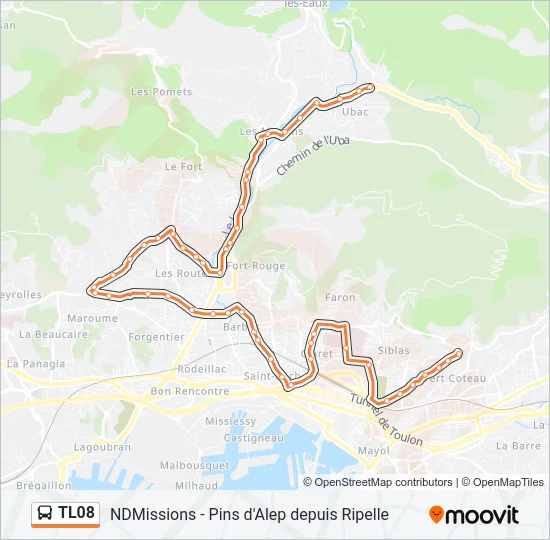 TL08 Bus Line Map