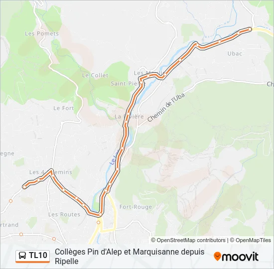 TL10 Bus Line Map
