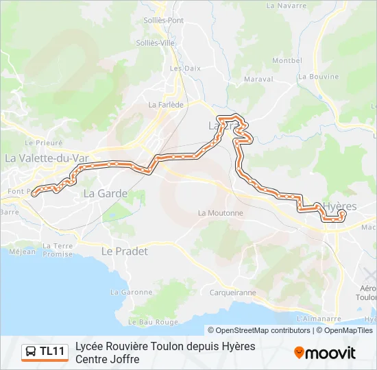 TL11 Bus Line Map