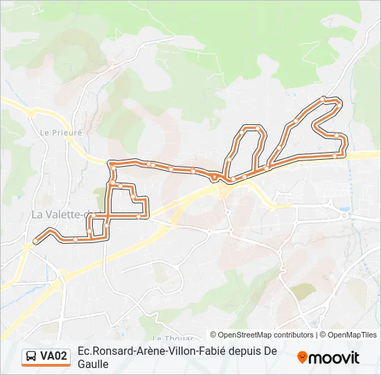 VA02 Bus Line Map