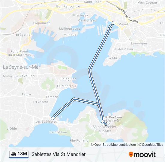 18M Ferry Line Map