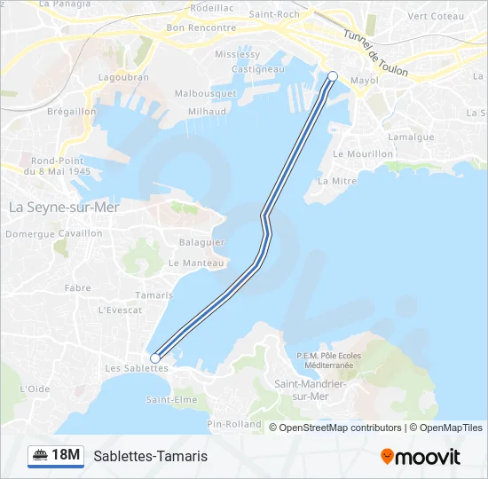 18M Ferry Line Map
