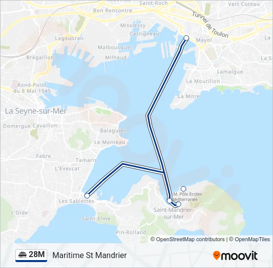 28M Ferry Line Map
