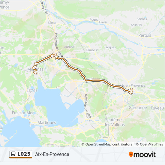 L025 Route Schedules Stops Maps Miramas