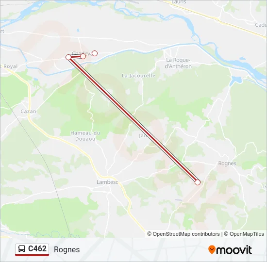 C462 Bus Line Map
