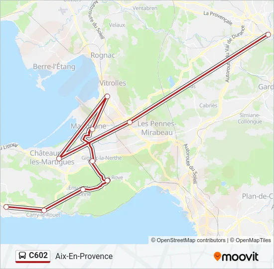 C602 Bus Line Map