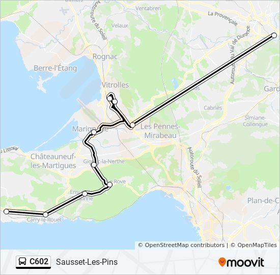 C602 bus Line Map