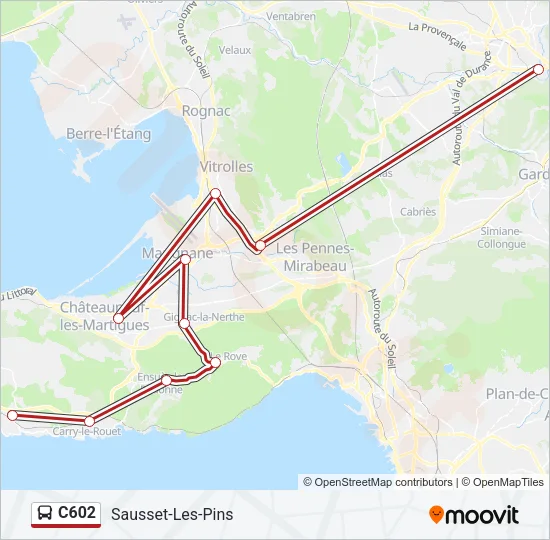 C602 Bus Line Map