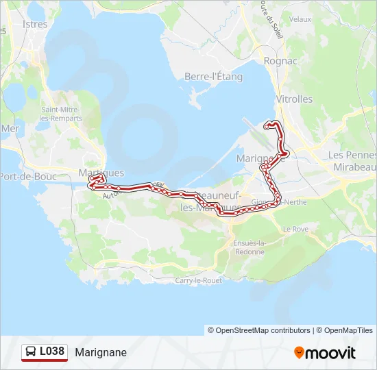L038 Bus Line Map