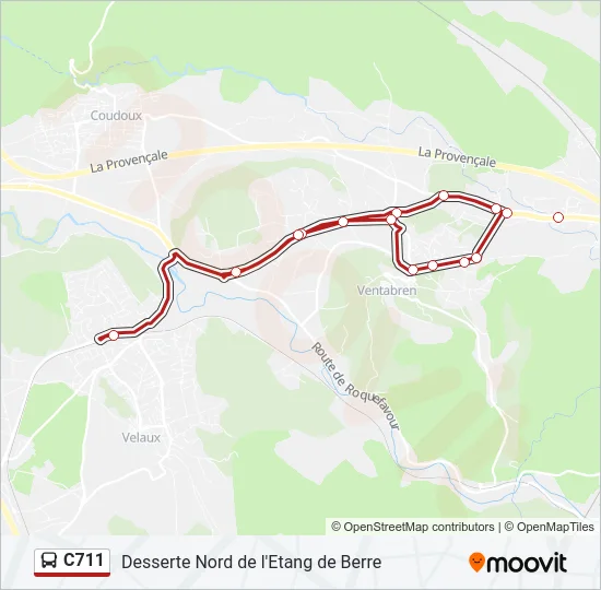 C711 Bus Line Map