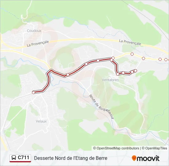 C711 Bus Line Map