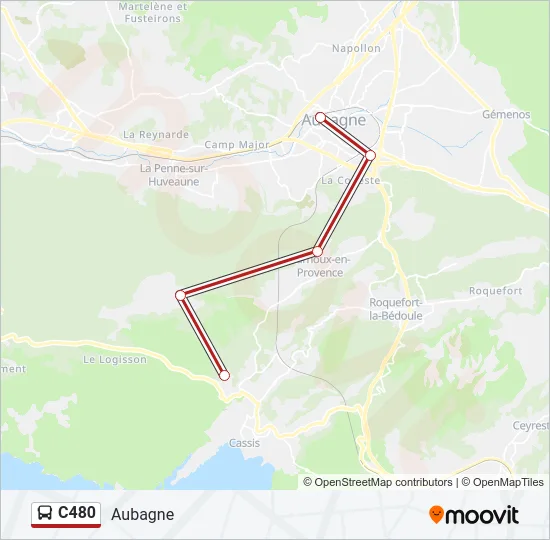 C480 Bus Line Map