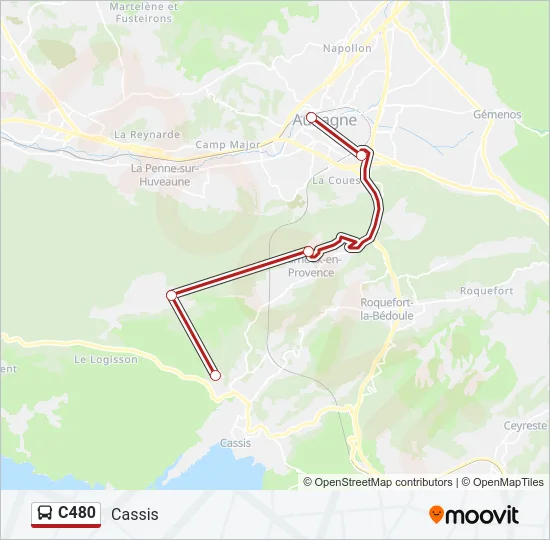 C480 Bus Line Map