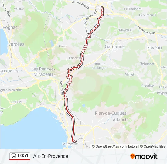 L051 Bus Line Map