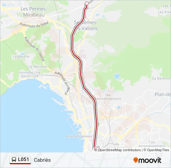 L051 Bus Line Map
