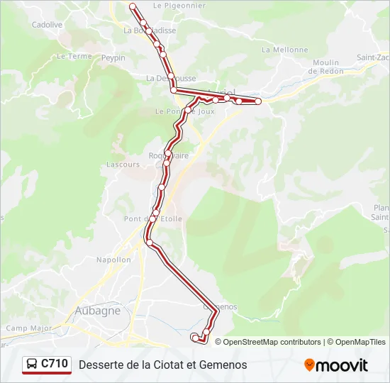 C710 Bus Line Map
