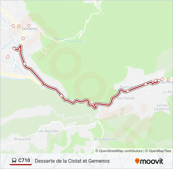 C710 Bus Line Map