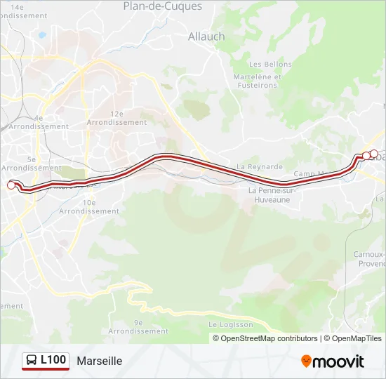 L100 Bus Line Map