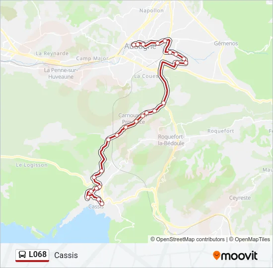 L068 Bus Line Map