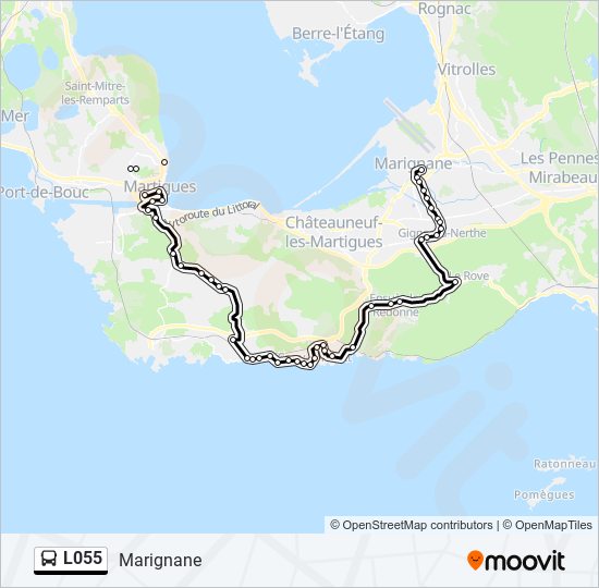 L055 bus Line Map