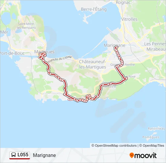 L055 Bus Line Map