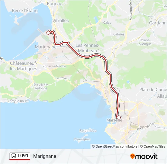 L091 Bus Line Map