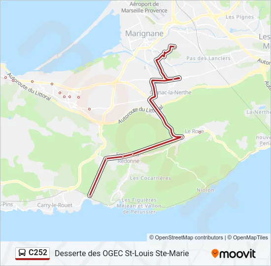 C252 Bus Line Map