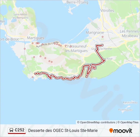 C252 Bus Line Map