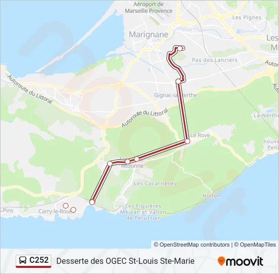 C252 Bus Line Map