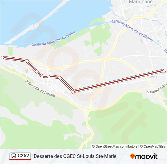 C252 Bus Line Map