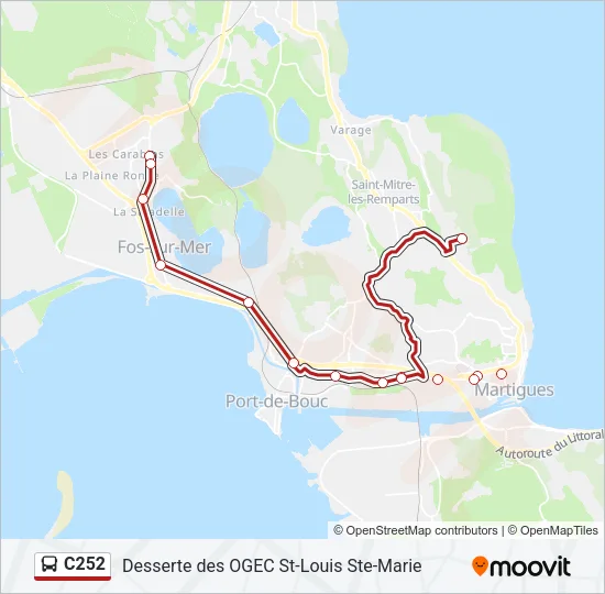 C252 Bus Line Map
