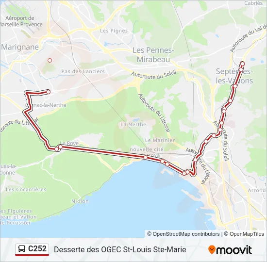 C252 Bus Line Map