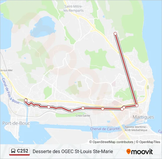C252 Bus Line Map