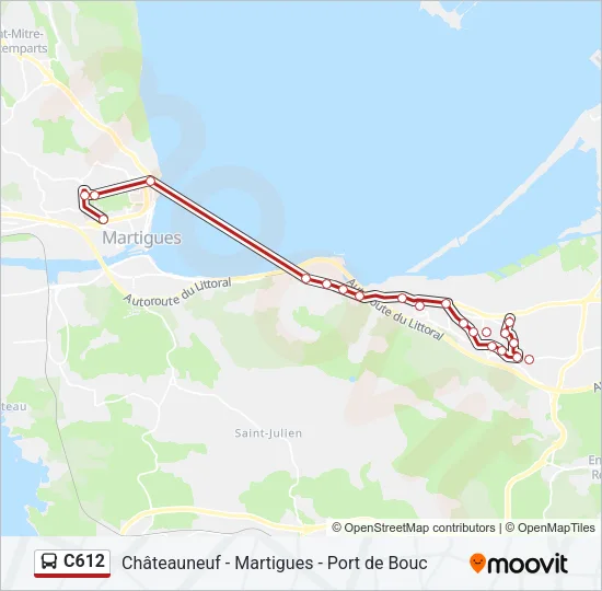 C612 Bus Line Map