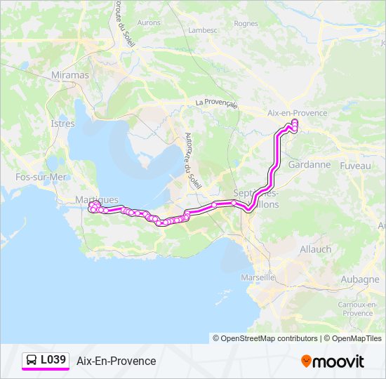 l039 Itinéraire Horaires, Arrêts & Plan AixEnProvence (mis à jour)
