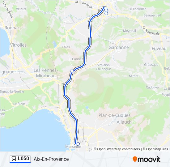 L050 bus Line Map