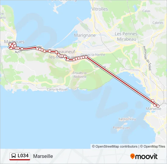 L034 Bus Line Map