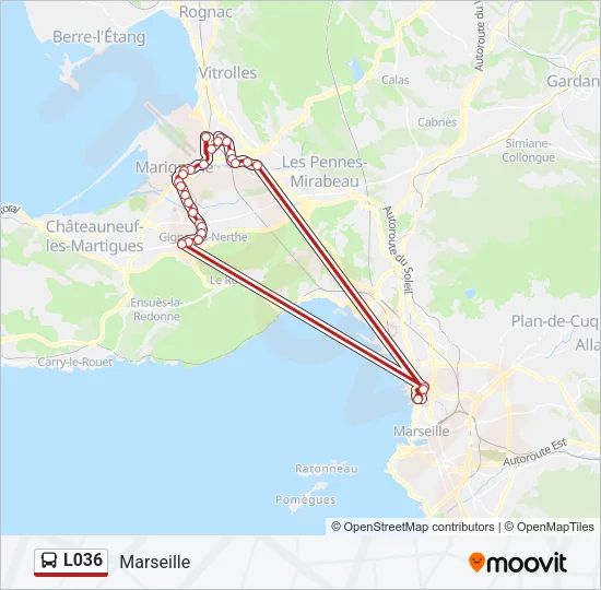 L036 Bus Line Map