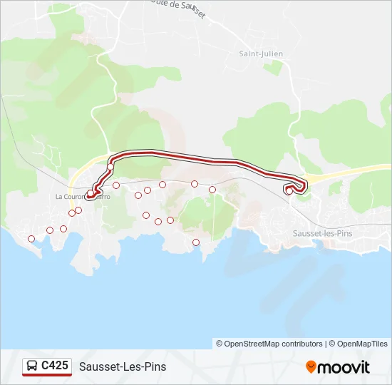 C425 Bus Line Map