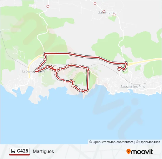C425 Bus Line Map