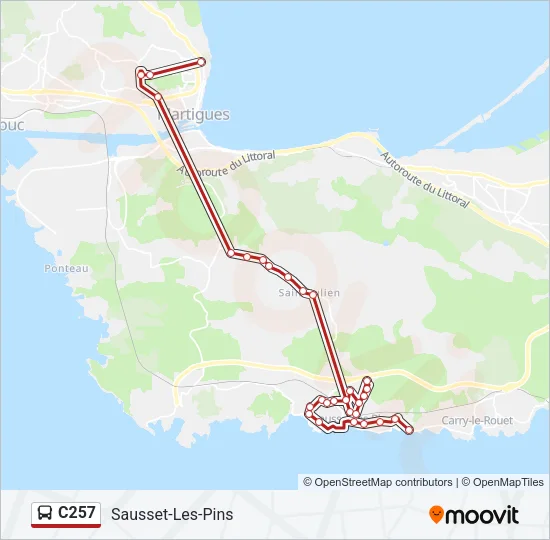 C257 Bus Line Map