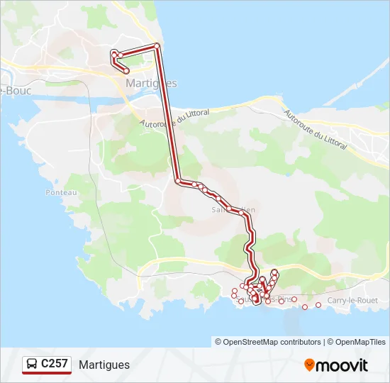 C257 Bus Line Map