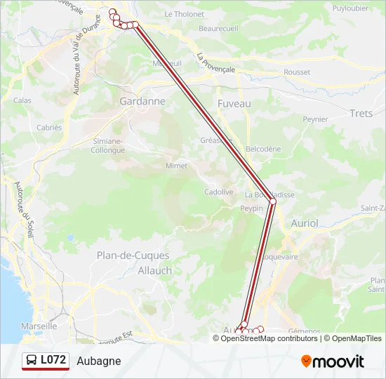 L072 Bus Line Map