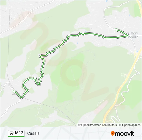 M12 Bus Line Map