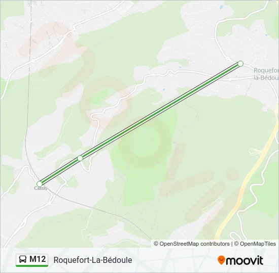 M12 Bus Line Map