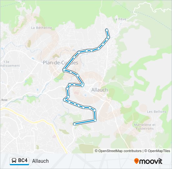 BC4 Bus Line Map